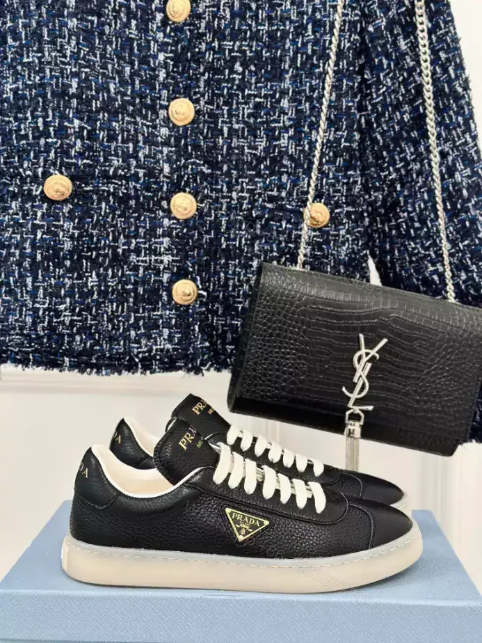 View 2 of PRADA SUEDE SNEAKERS ALABASTER BLACK – PRD082