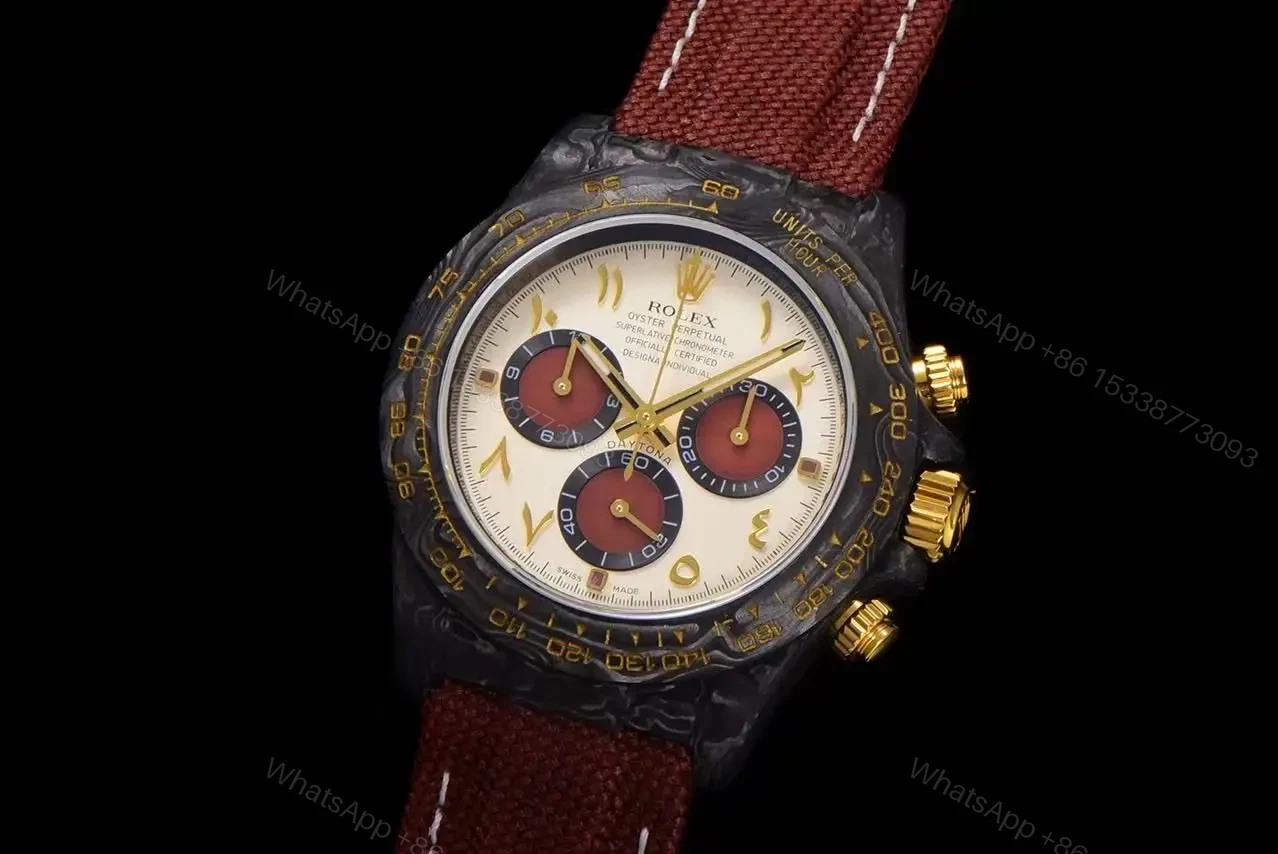 View 15 of Replica DiW Rolex Cosmograph Daytona Volcano CarboQuartz