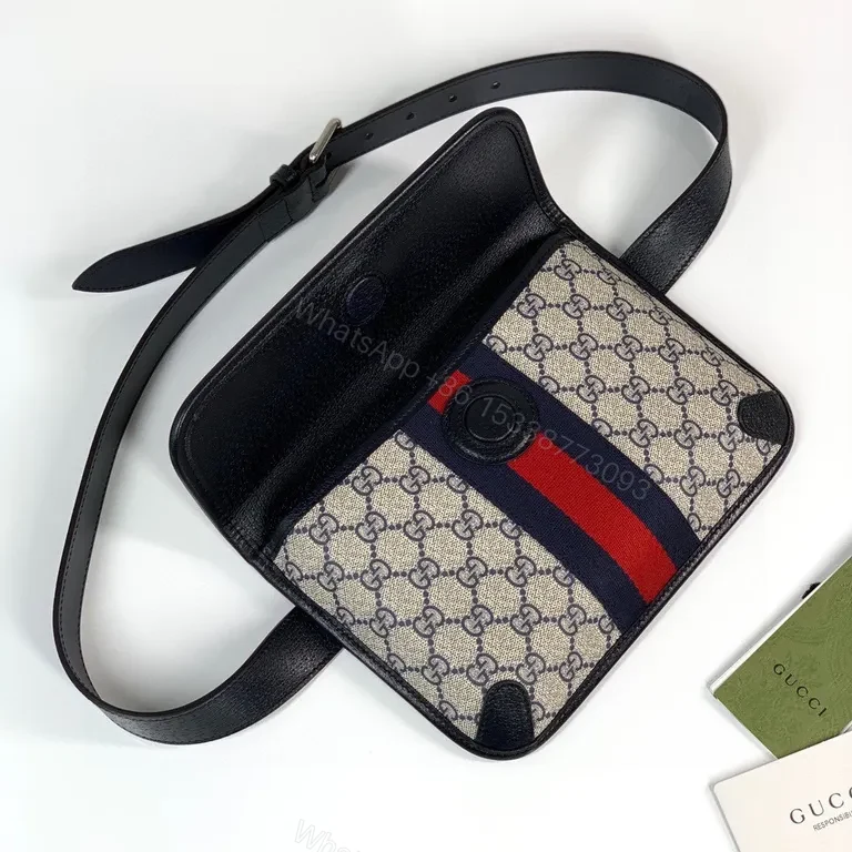 View 6 of GG Supreme Canvas Belt Bag: Structured Luxury, Hands-Free Style