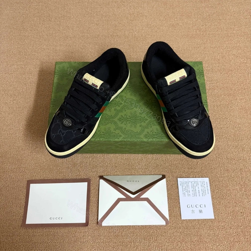 View 6 of Gucci Women Screener Sneaker Black