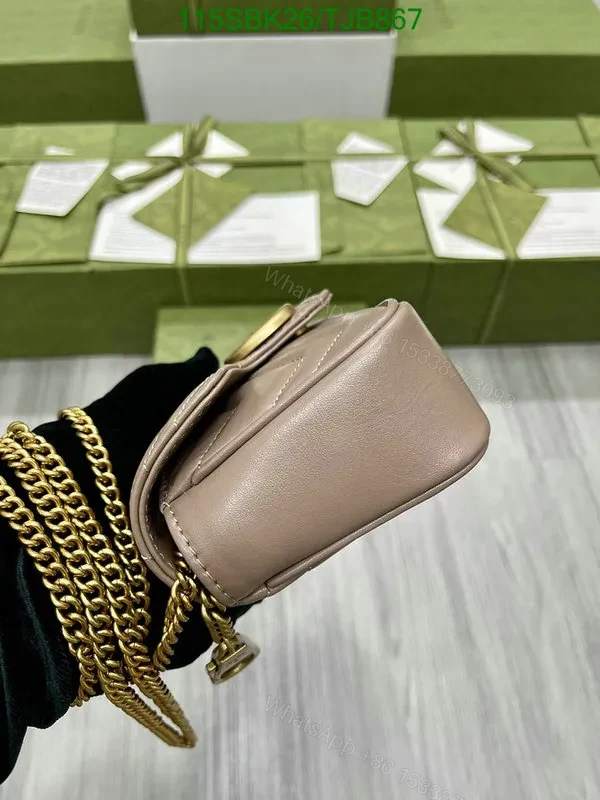 View 15 of Gucci Super Mini Bag in Beige Matelassé Chevron Leather 476433