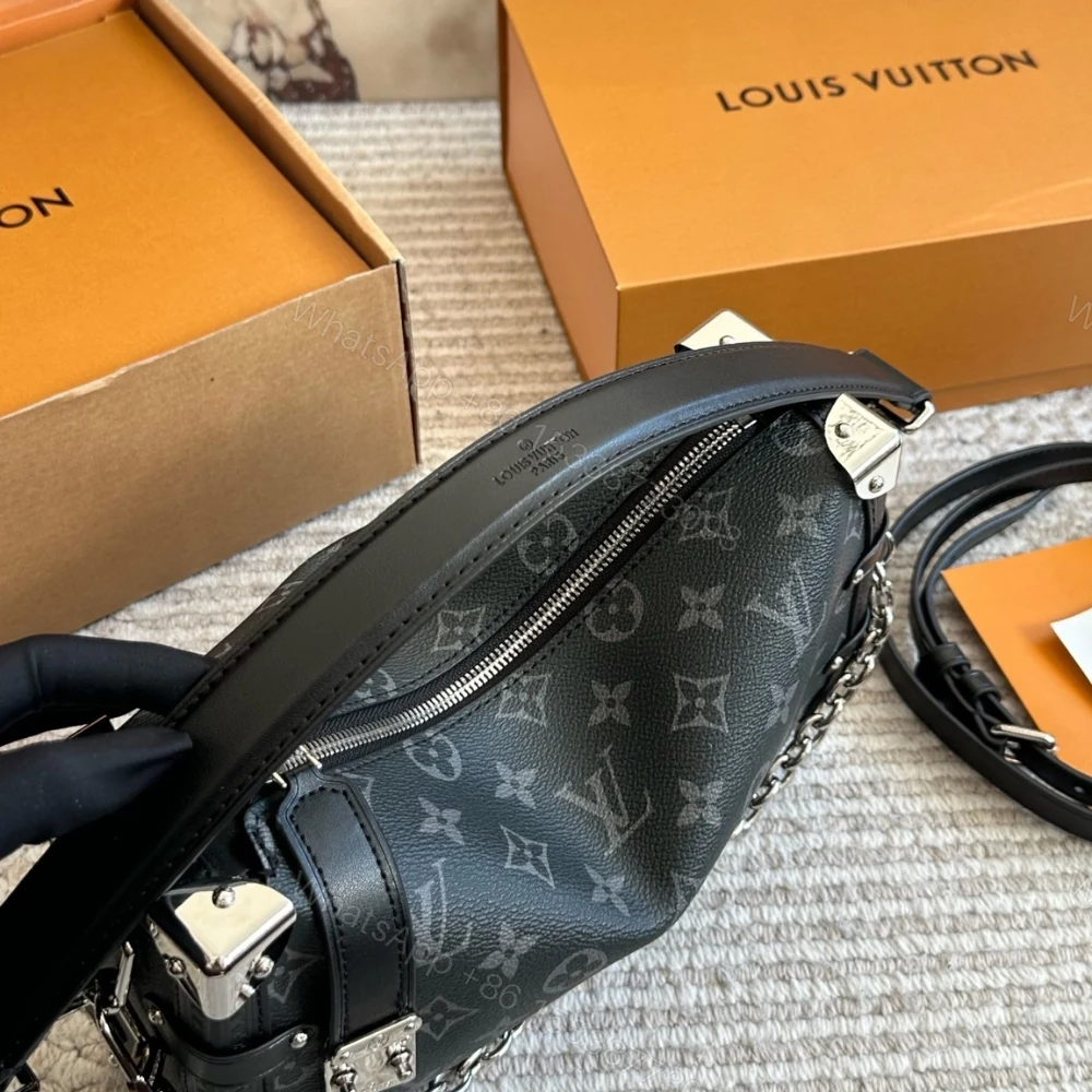 View 9 of Louis Vuitton Side Trunk MM East West Monogram Eclipse 28Cm M26226