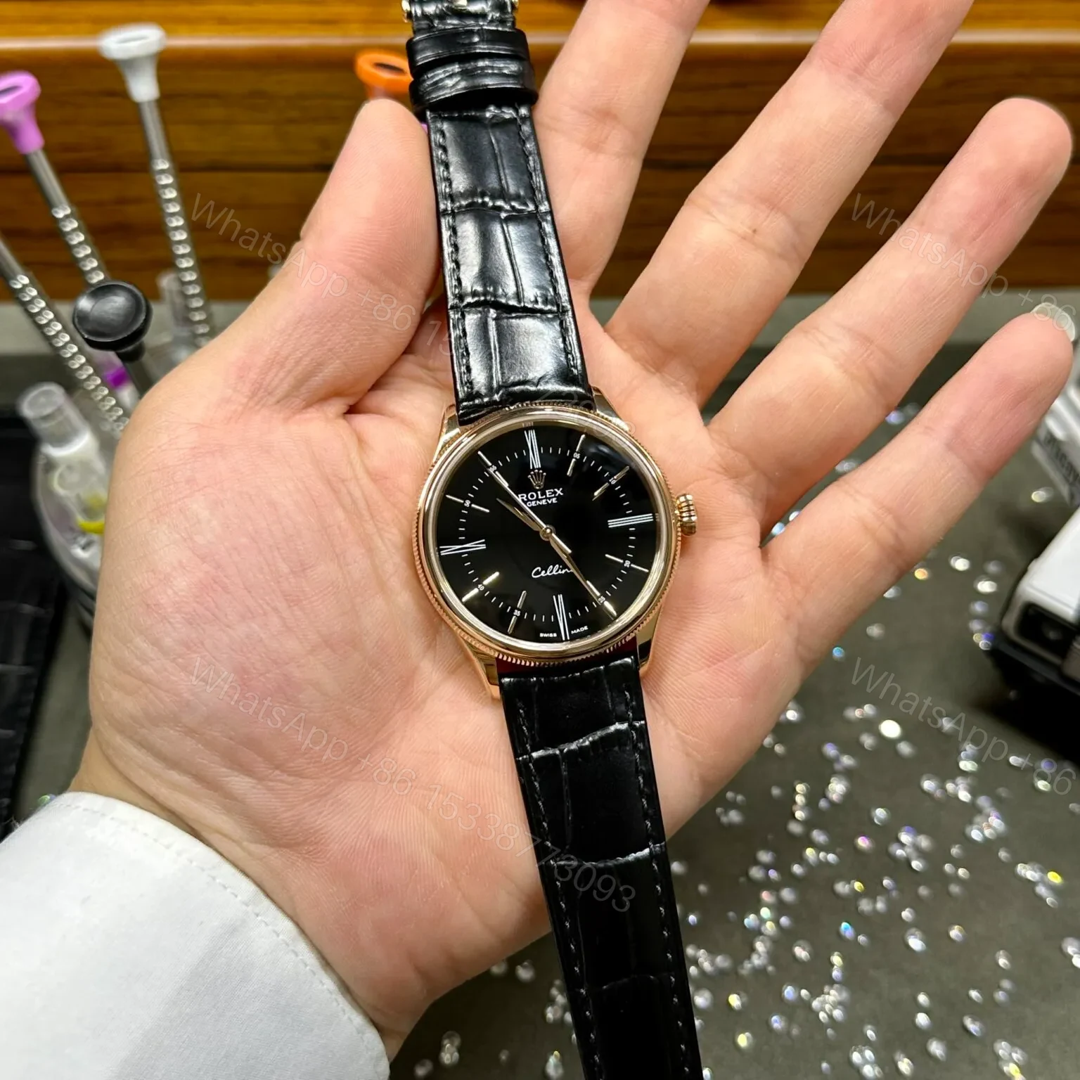 View 2 of Superclone Rolex Cellini Black Dial REP016814