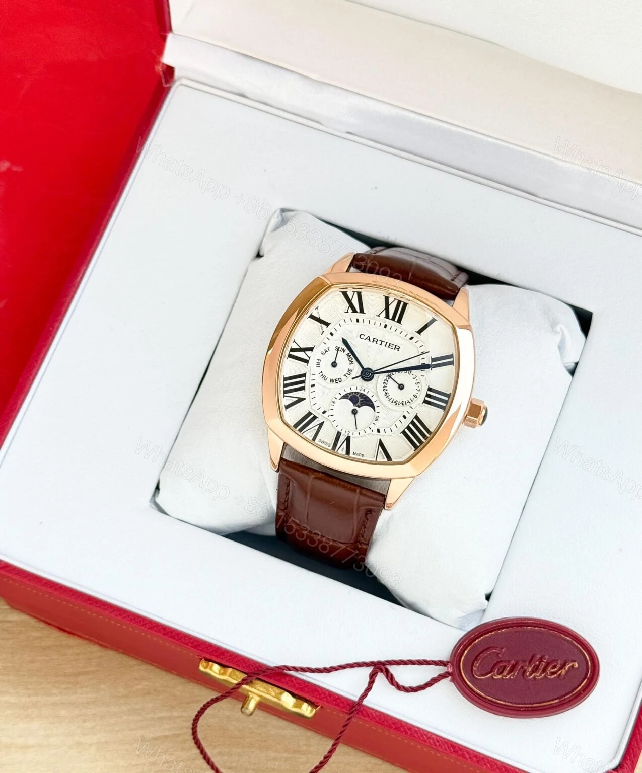 View 4 of Cartier Super Slim 42MM White Dial Chronograph Quartz