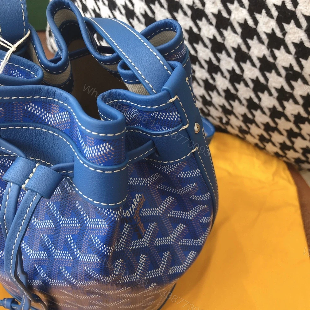 View 8 of 高仿Goyard*PEFLOT3抽繩水桶包藍色免檢版