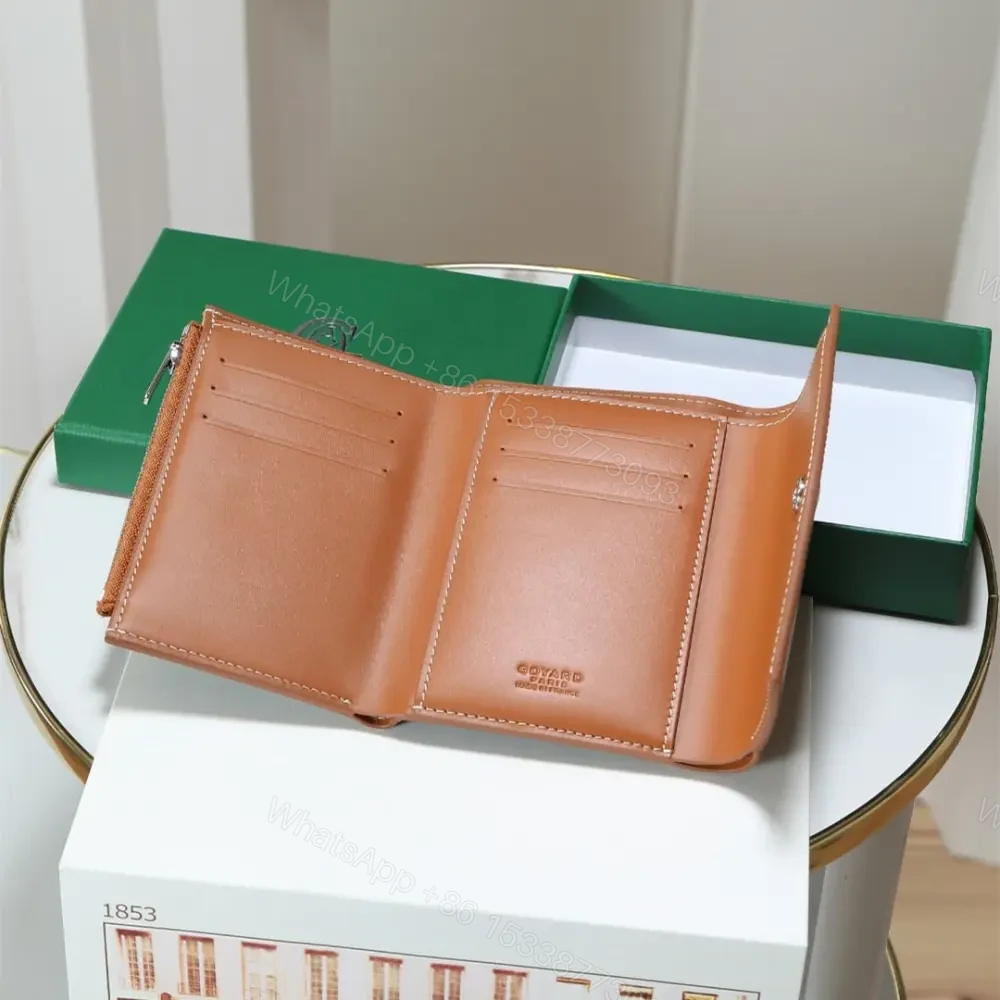 View 2 of 高仿Goyard*STGABR1拼色三折式錢夾錢包棕色免檢版