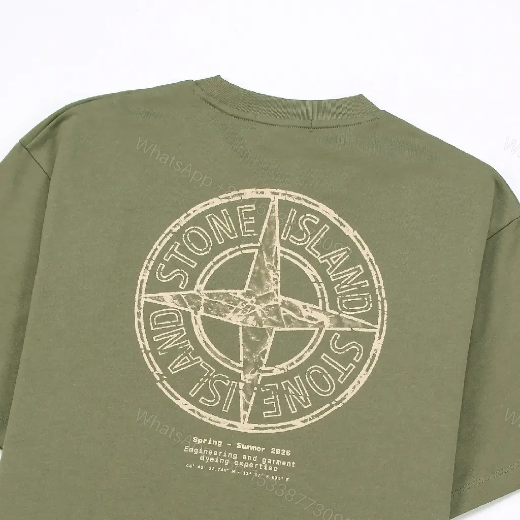 View 3 of Olive Cotton Tee: Minimalist Fit, Durable Luxury Shirt