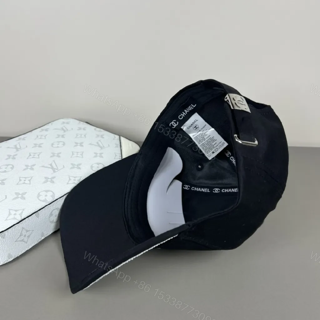 View 9 of Structured Black Cap with Designer Embroidery, Everyday Luxury