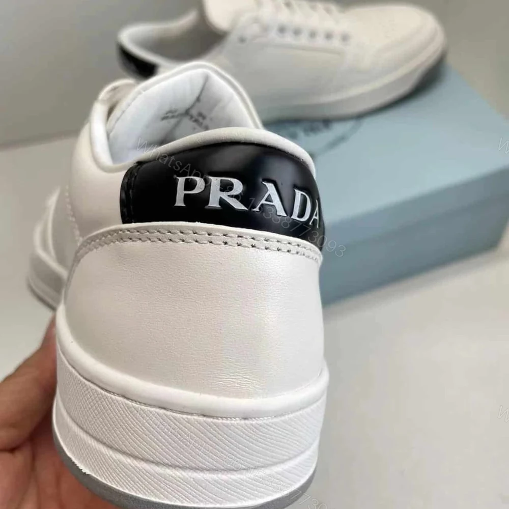 View 6 of Prada District Leather Sneakers White 1E790M 3LJ6 F097W F 030