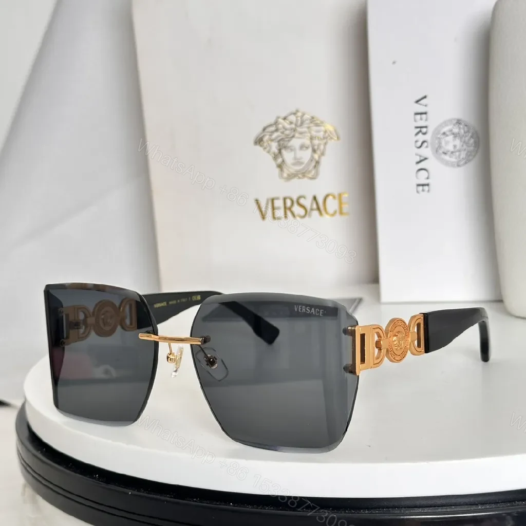 View 4 of Rose-Gold Accented Oversized Sunnies - Statement Luxury Shades