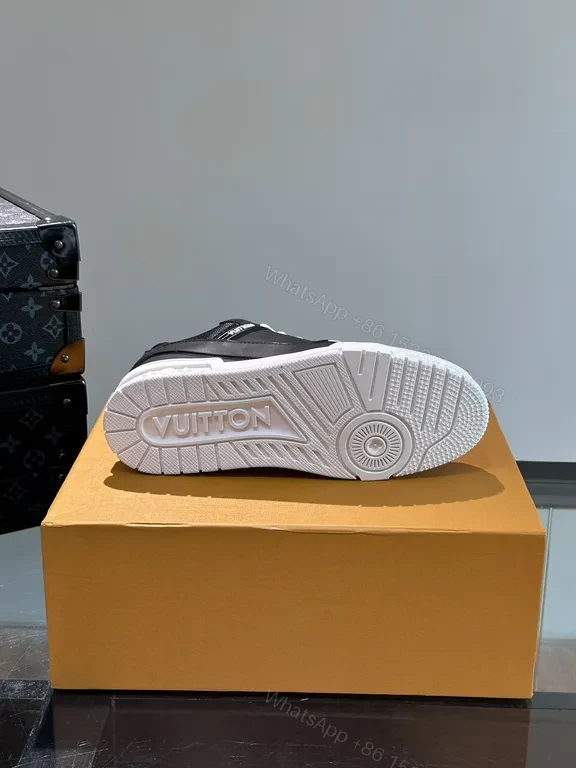 View 5 of Louis Vuitton-Inspired Panelled High-Tops: Luxury Streetwear Sneakers