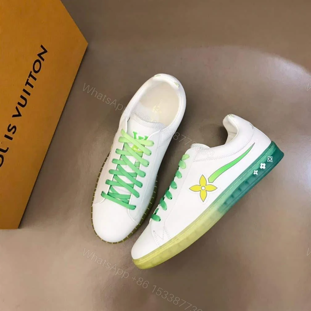View 9 of Louis Vuitton Luxembourg Samothrace Trainers In Jaune – LSVT274