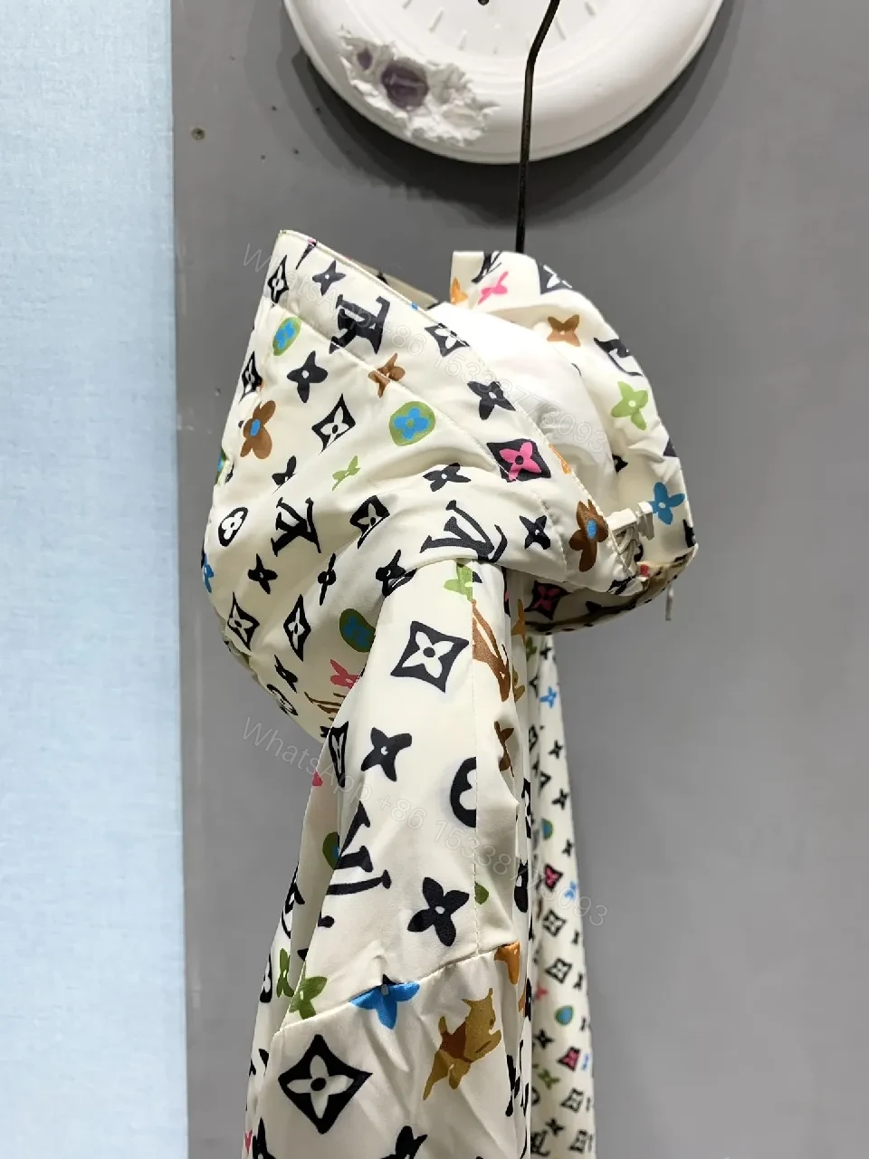 View 9 of Multi-Patterned Monogram Zip-Front Jacket - All-Season Style