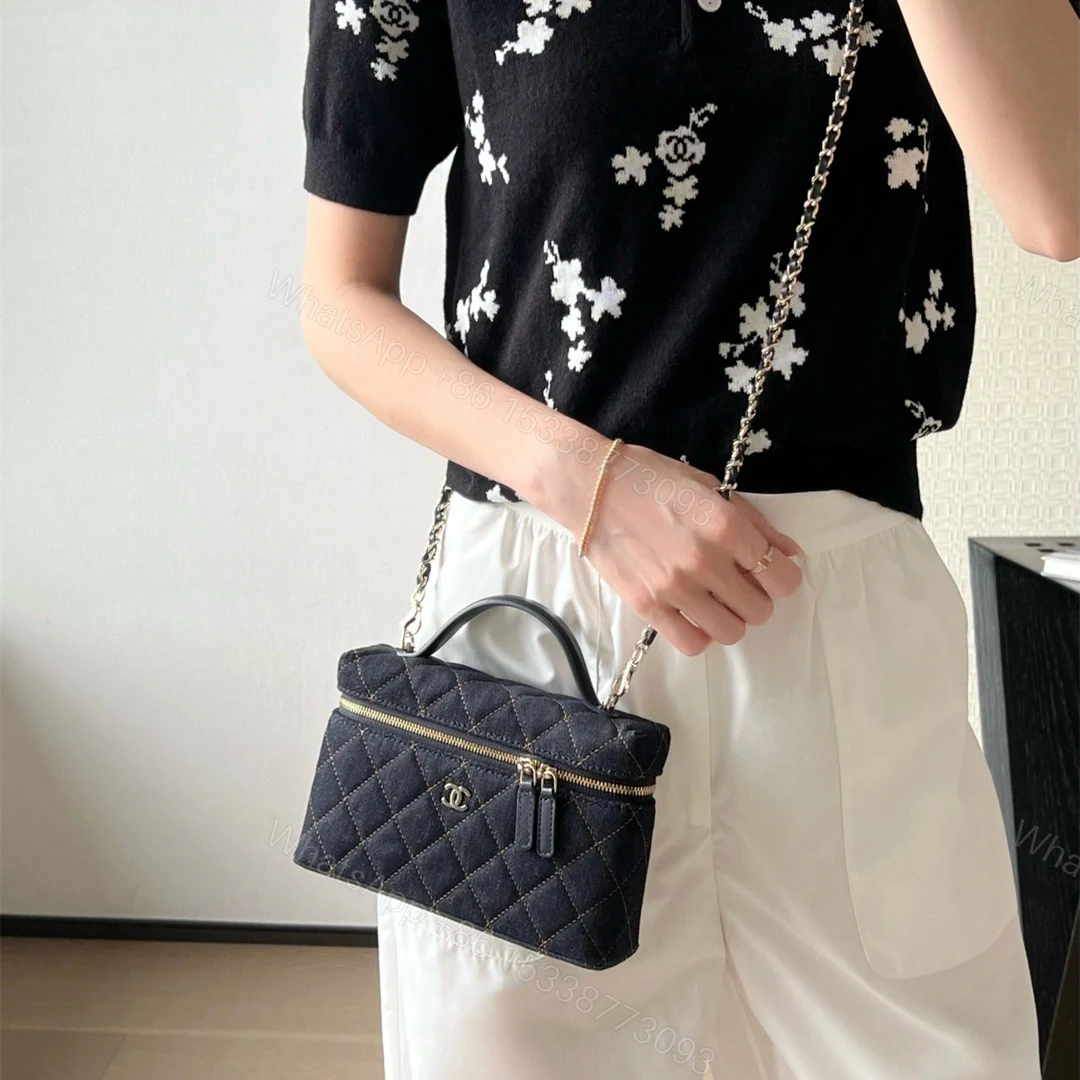 View 21 of 高仿Chanel*26P系列AP4385丹寧牛仔盒子包深藍色免檢版