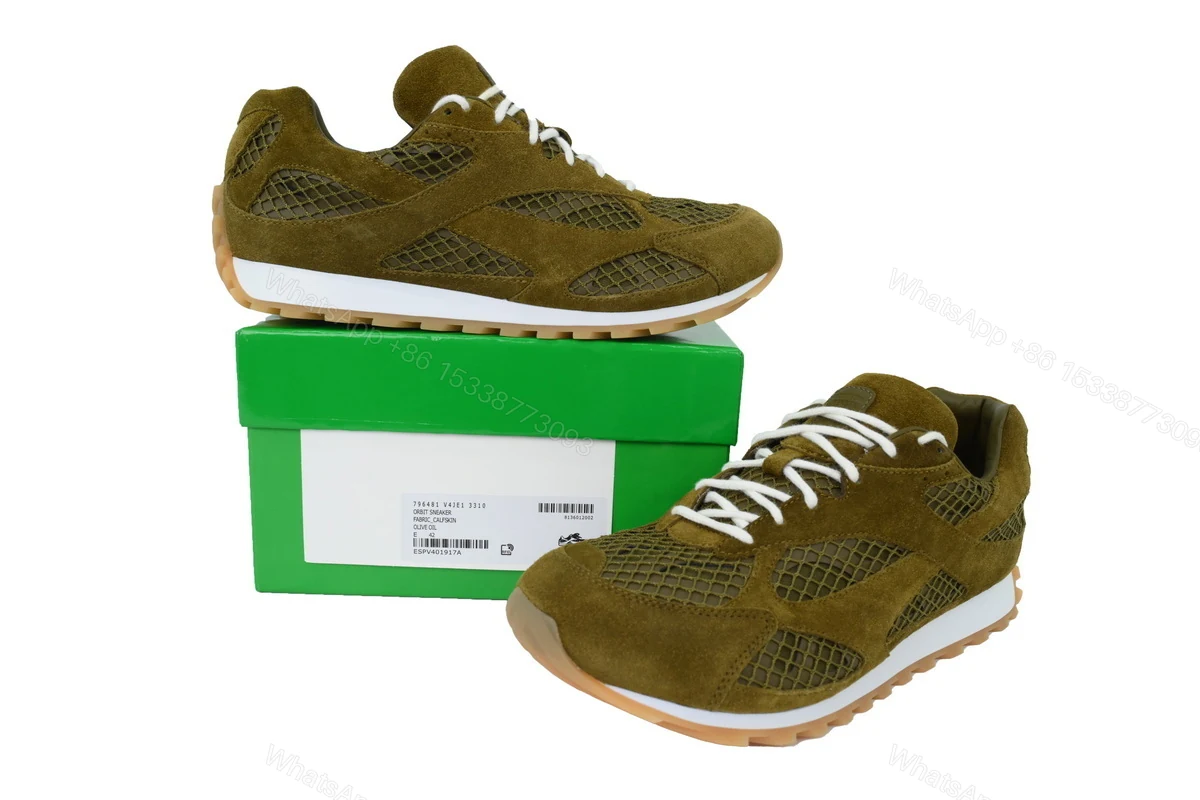 View 7 of Bottega Veneta Orbit Suede Green
