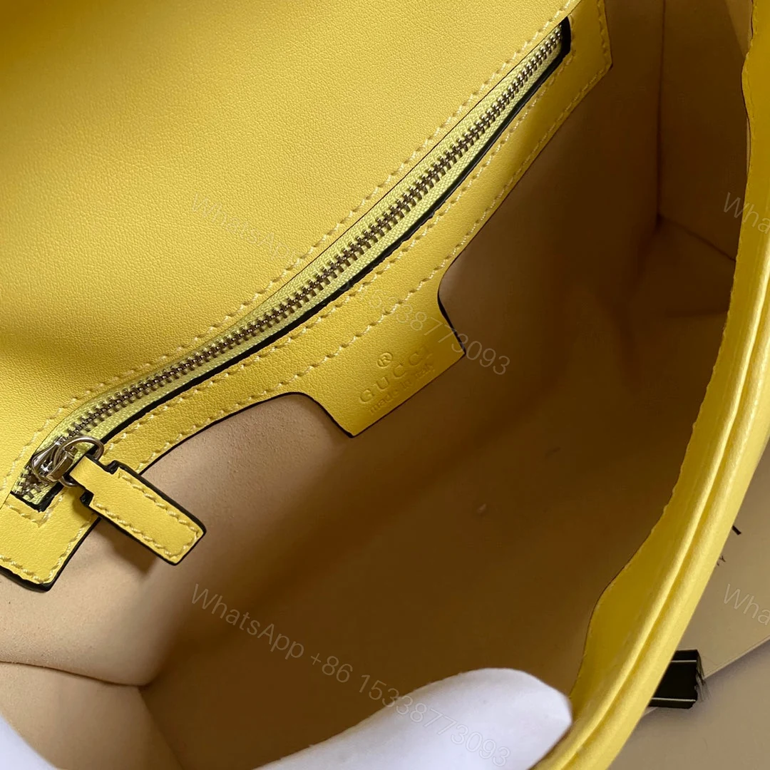 View 2 of Gucci Marmont Small Pastel Yellow