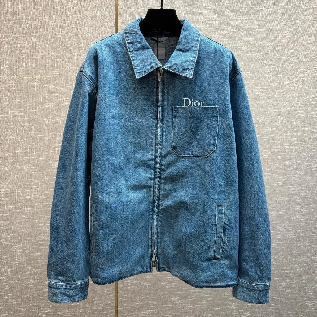 View 9 of Denim Zip Jacket — Subtle Luxury, Modern Texture, Premium Comfort