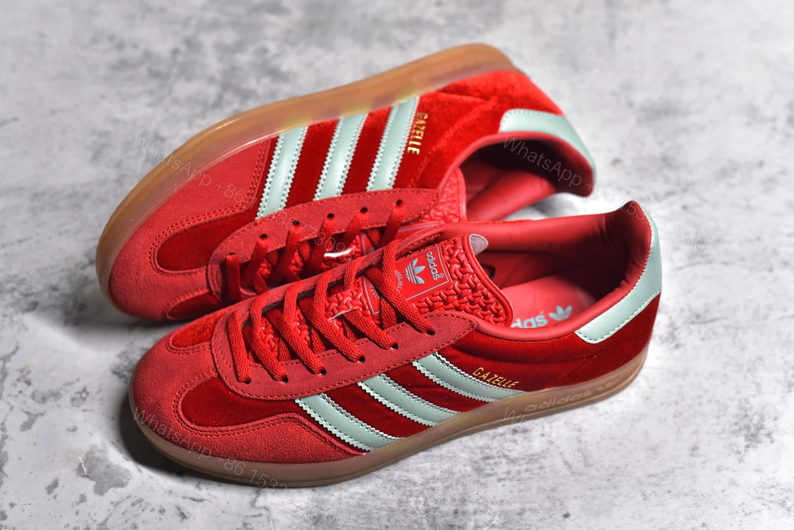 View 5 of Adidas Originals GAZELLE Indoor Trainers In Red