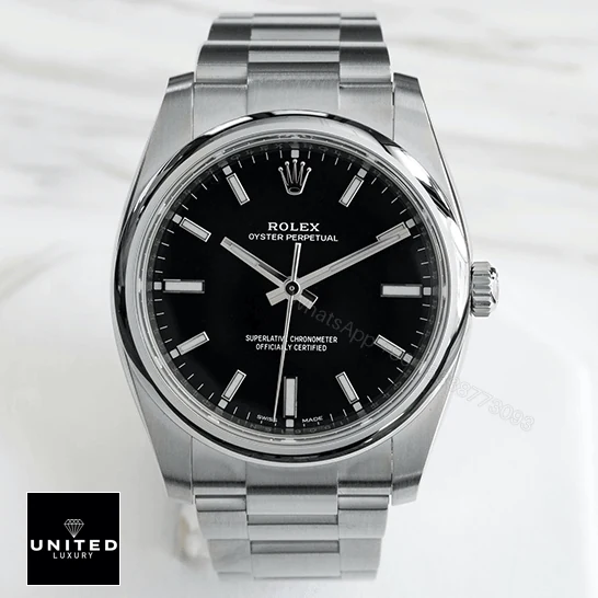 View 10 of Rolex Oyster Perpetual Automatic Black Dial Ladies 114200 Replica