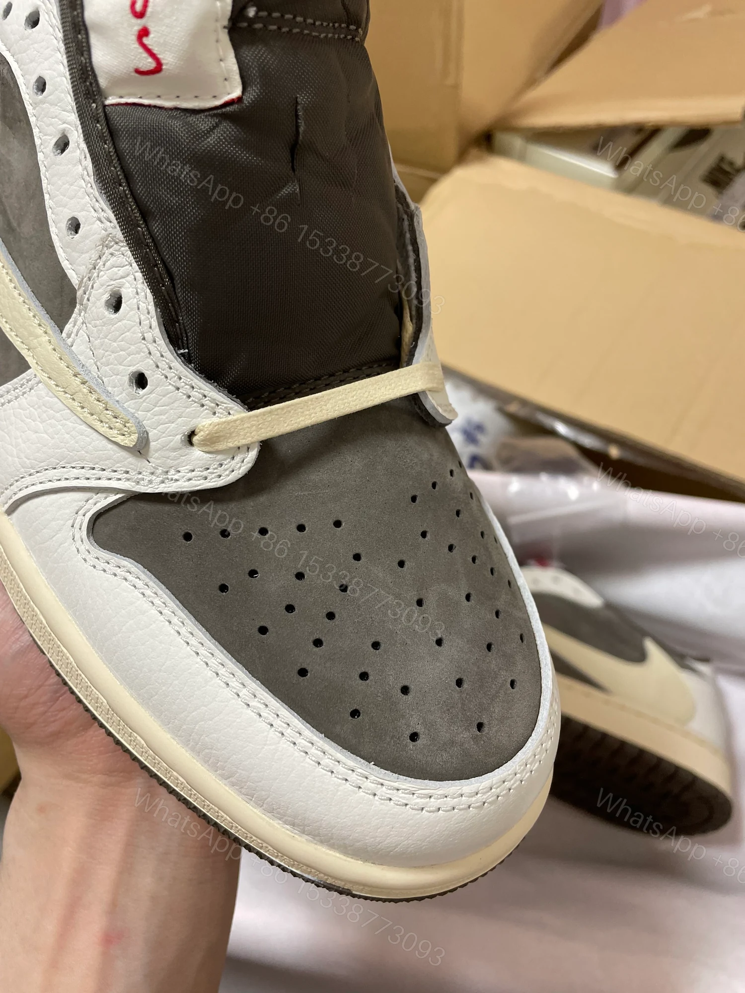 View 5 of Jordan 1 Retro Low OG SP Travis Scott Reverse Mocha