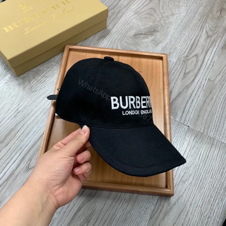 View 6 of Burberry Black Cap â€” Embroidered Luxury, Everyday Style