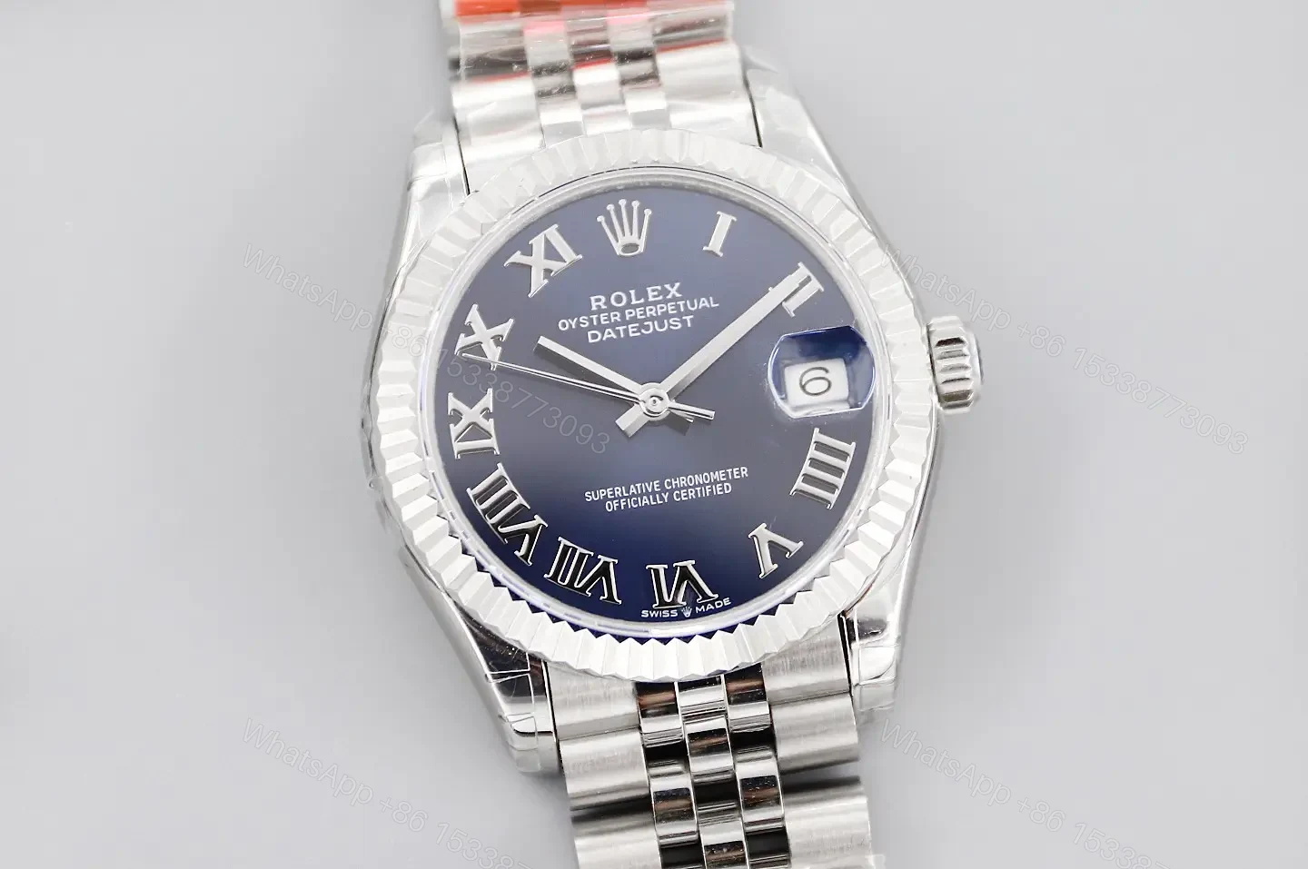 View 2 of Rolex Datejust 31 178279 White Gold Blue Roman Dial President Bracelet Watch 178279-0083