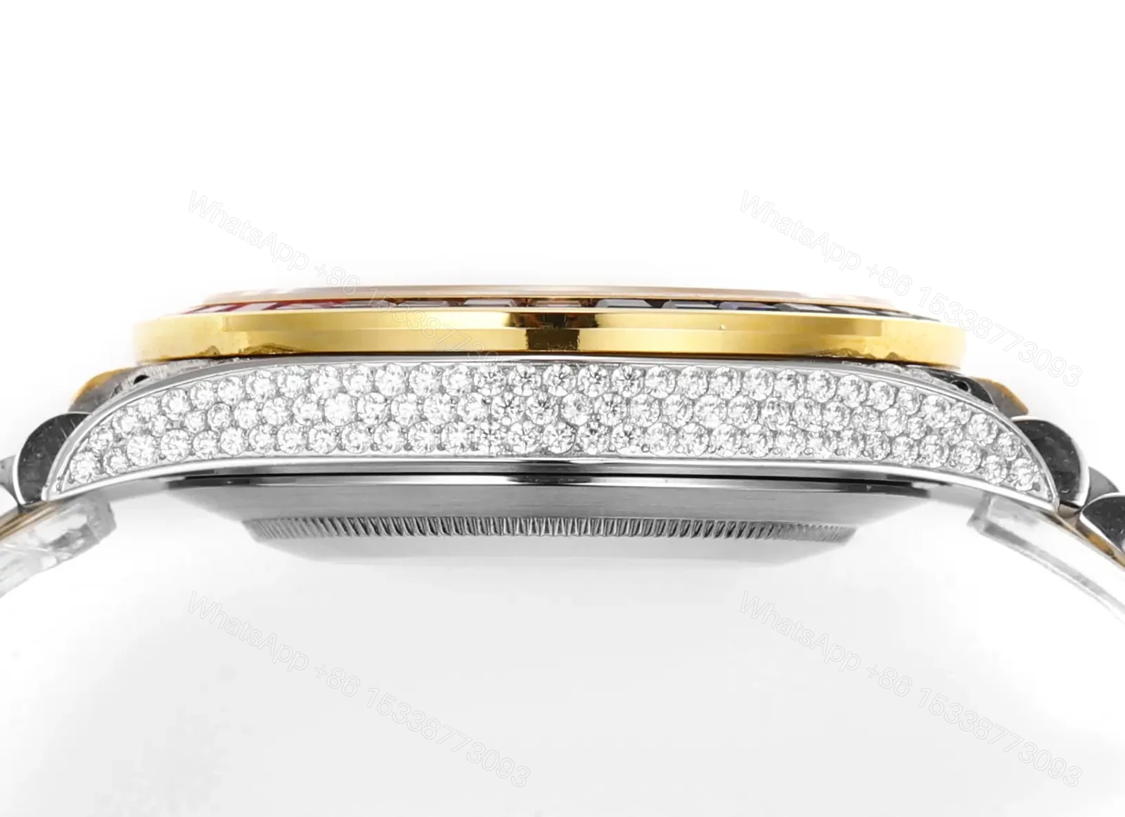 View 6 of Stunning rainbow bezel datejust replica 36MM Pavé Diamond Edition RG-DJ36-RAINBOW-BEZEL-PAVE