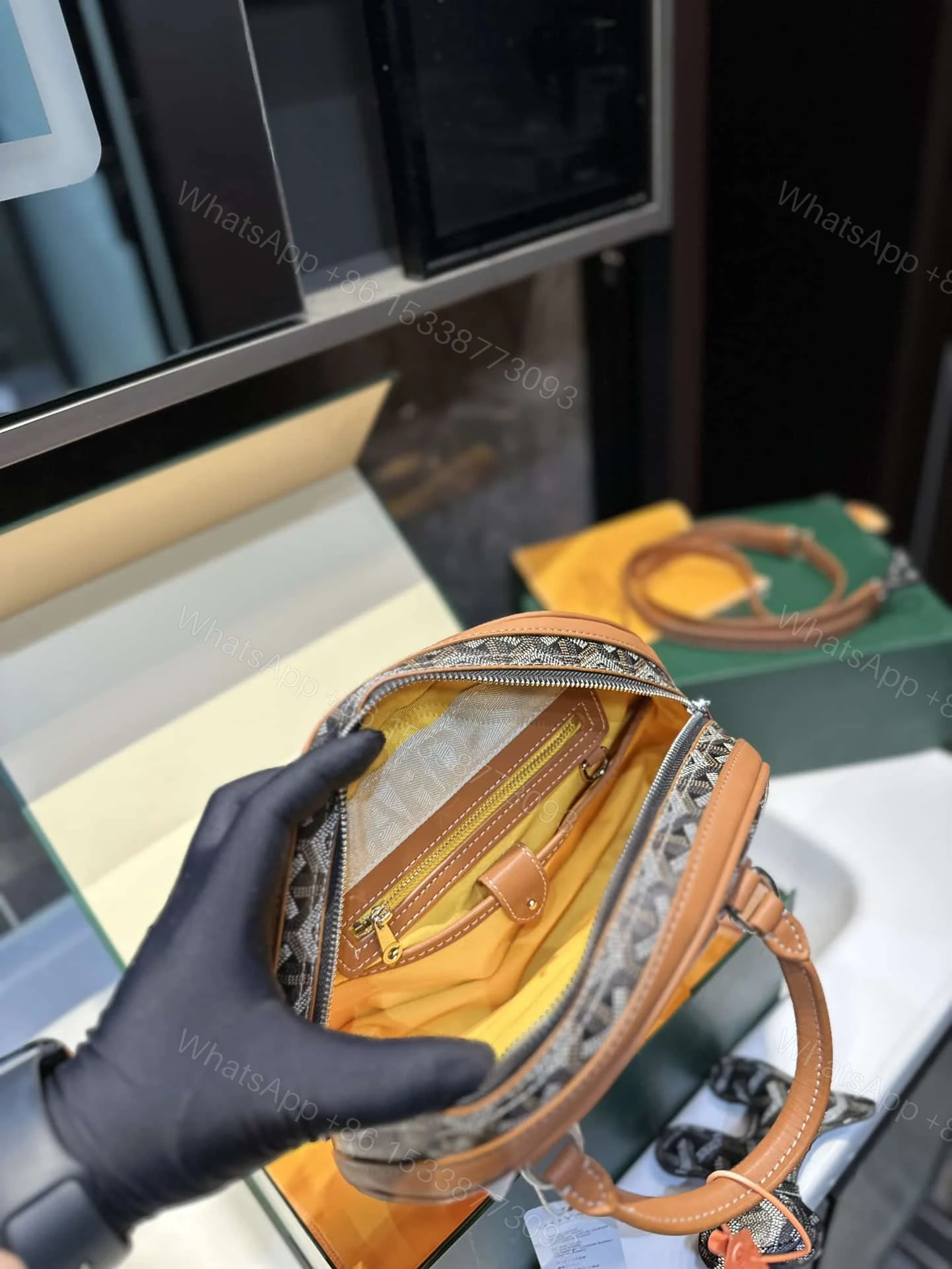 View 4 of GOYARD SAINT JEANNE PM BLACK TAN 26CM