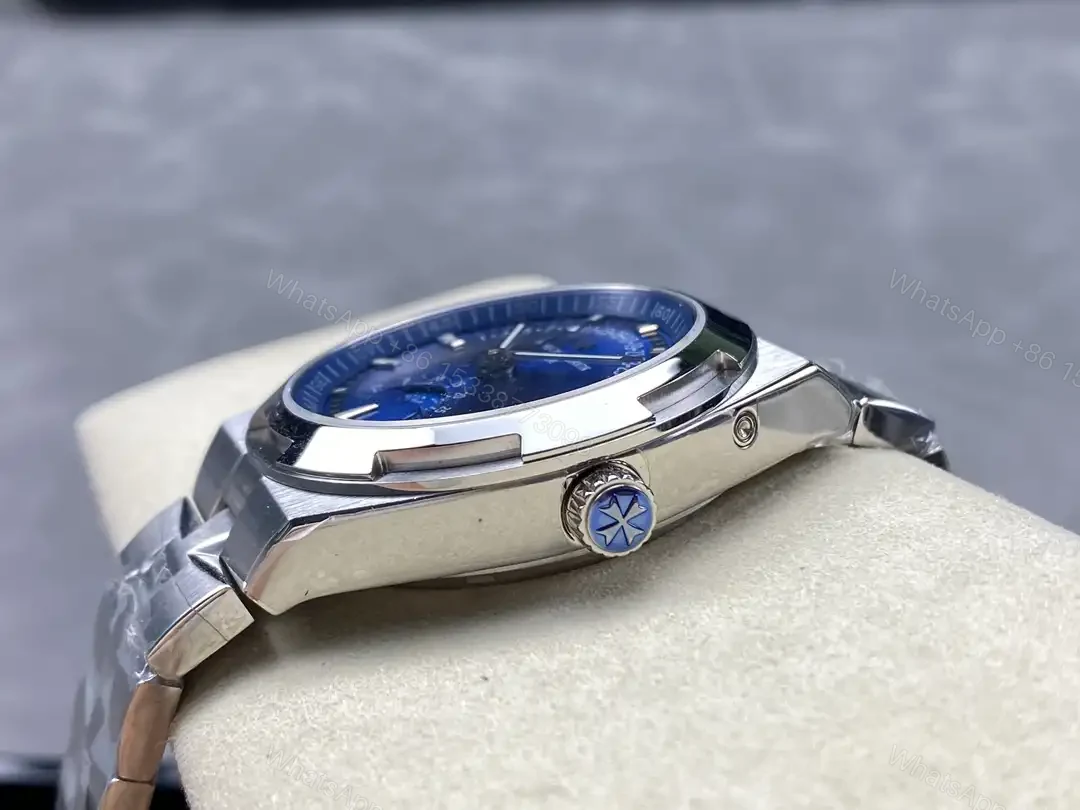 View 6 of Vacheron Constantin Overseas Moon Phase Retrograde Date Stainless Steel Blue Dial 4000V/210A-B911