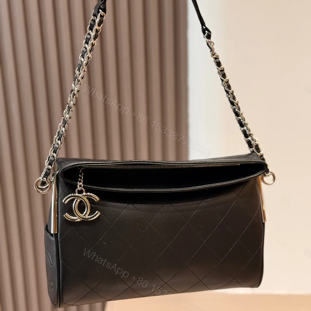 View 6 of Chanel Ultimate Soft Hobo Bag Silver Hardware Black 38Cm