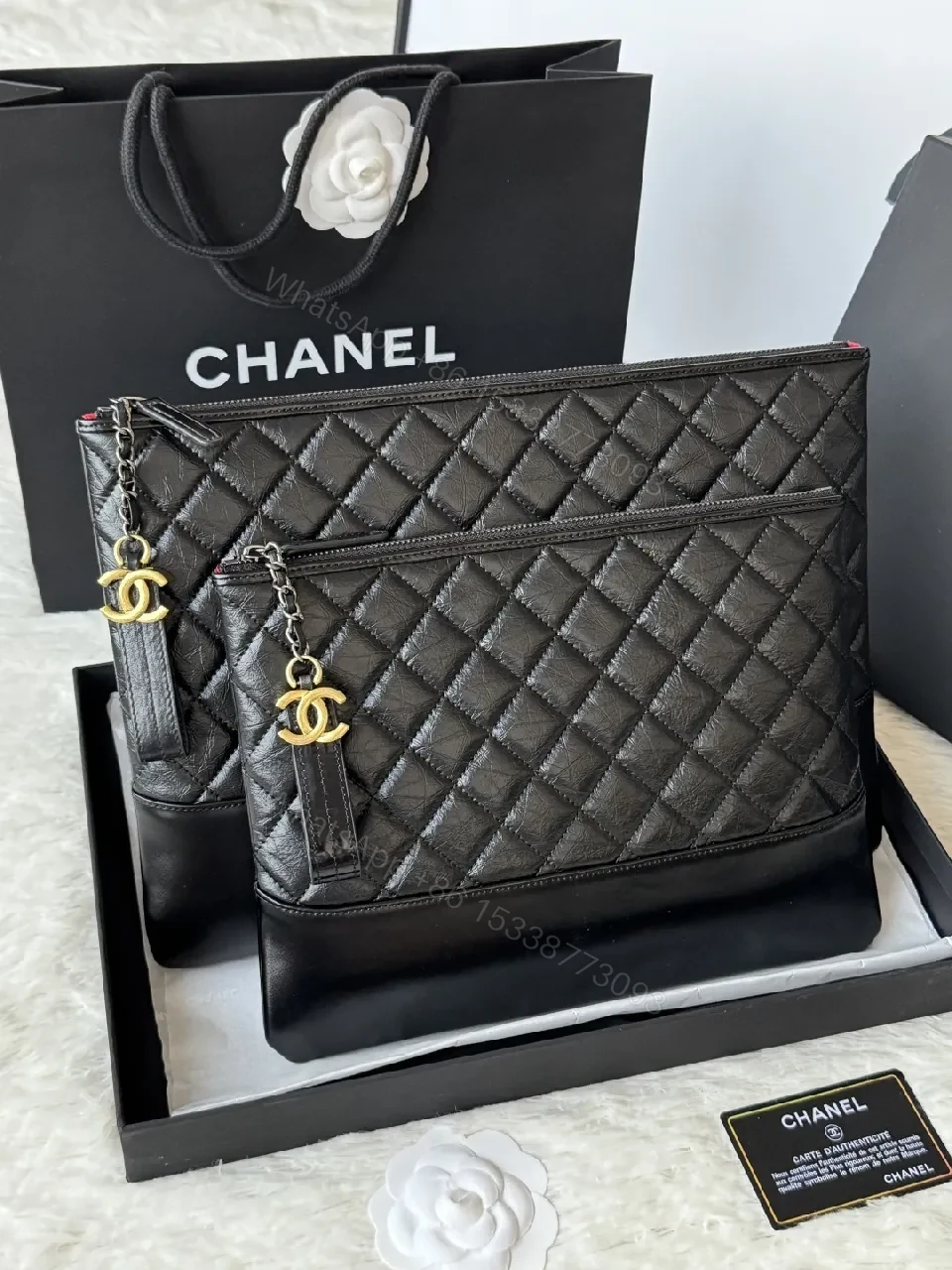 View 4 of Black Leather Quilted Crossbody: Luxe Texture, Practical Chic