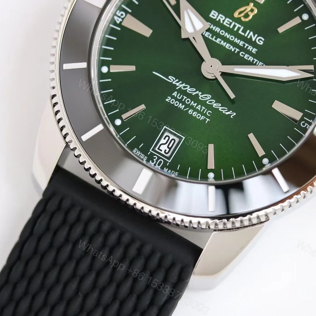 View 4 of Breitling Superocean Heritage Green Rubber Replica 42MM Premium B20 Diver Edition AB2010121L1S1
