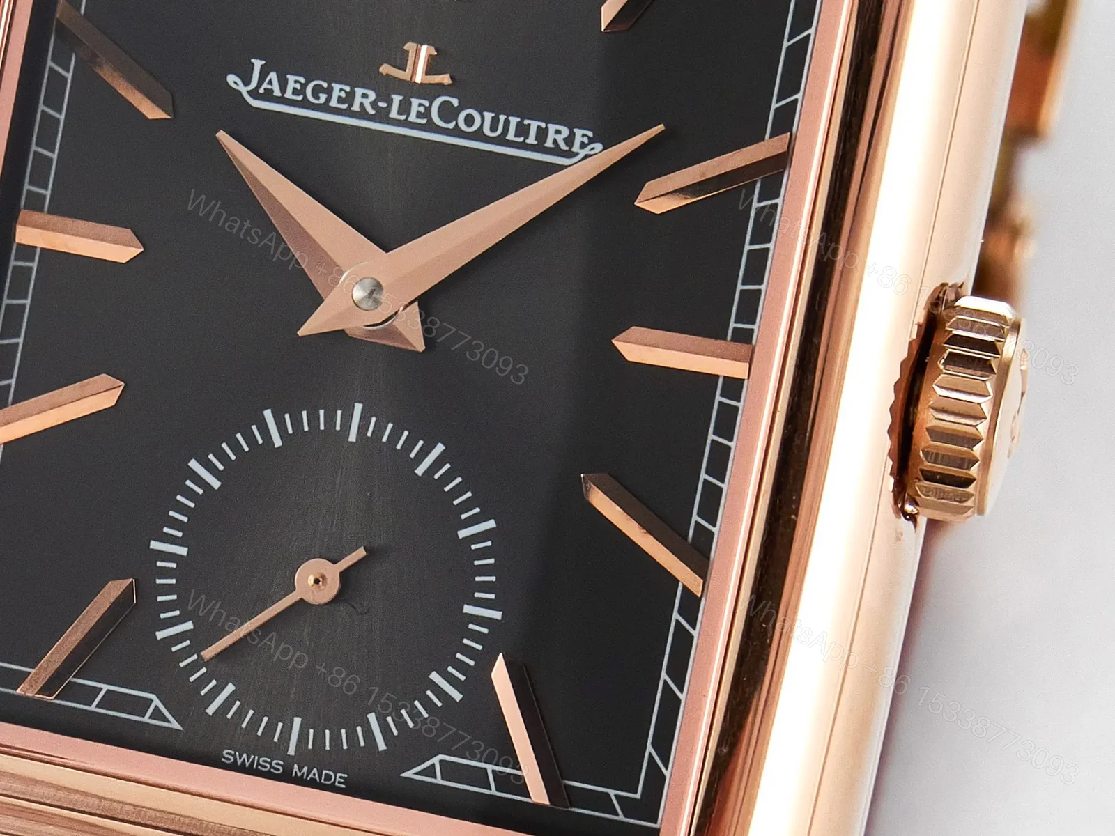 View 11 of Reverso Tribute Duoface Small Seconds RG MGF Best Edition Black Dial on Red Leather Strap A854A