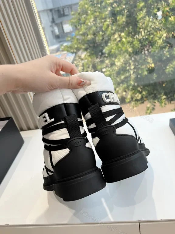 View 2 of Quilted Ankle Boots with Chanel-Inspired Strap - All-Day Comfort