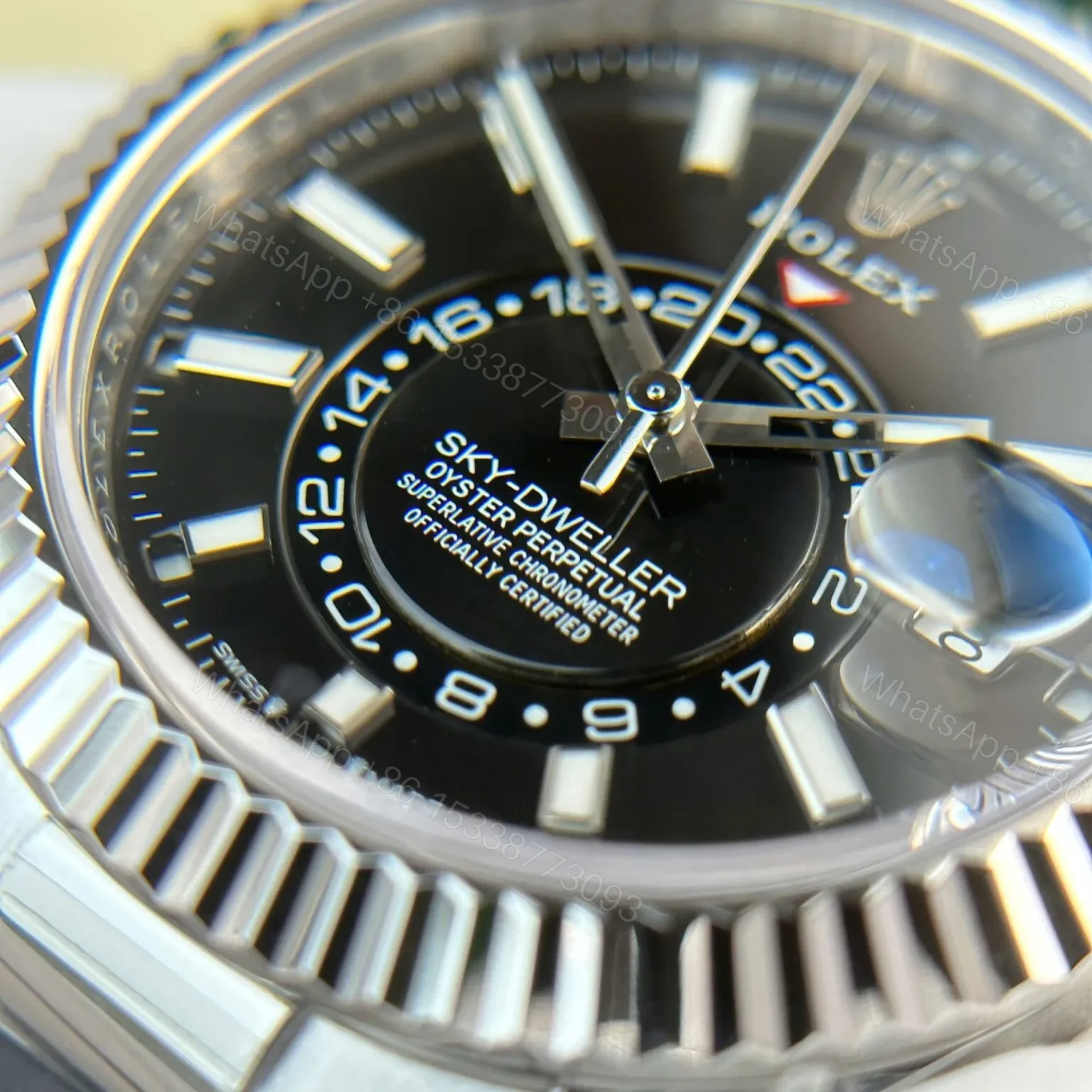 View 7 of Superclone Rolex Sky-Dweller Bright black Dial 336239