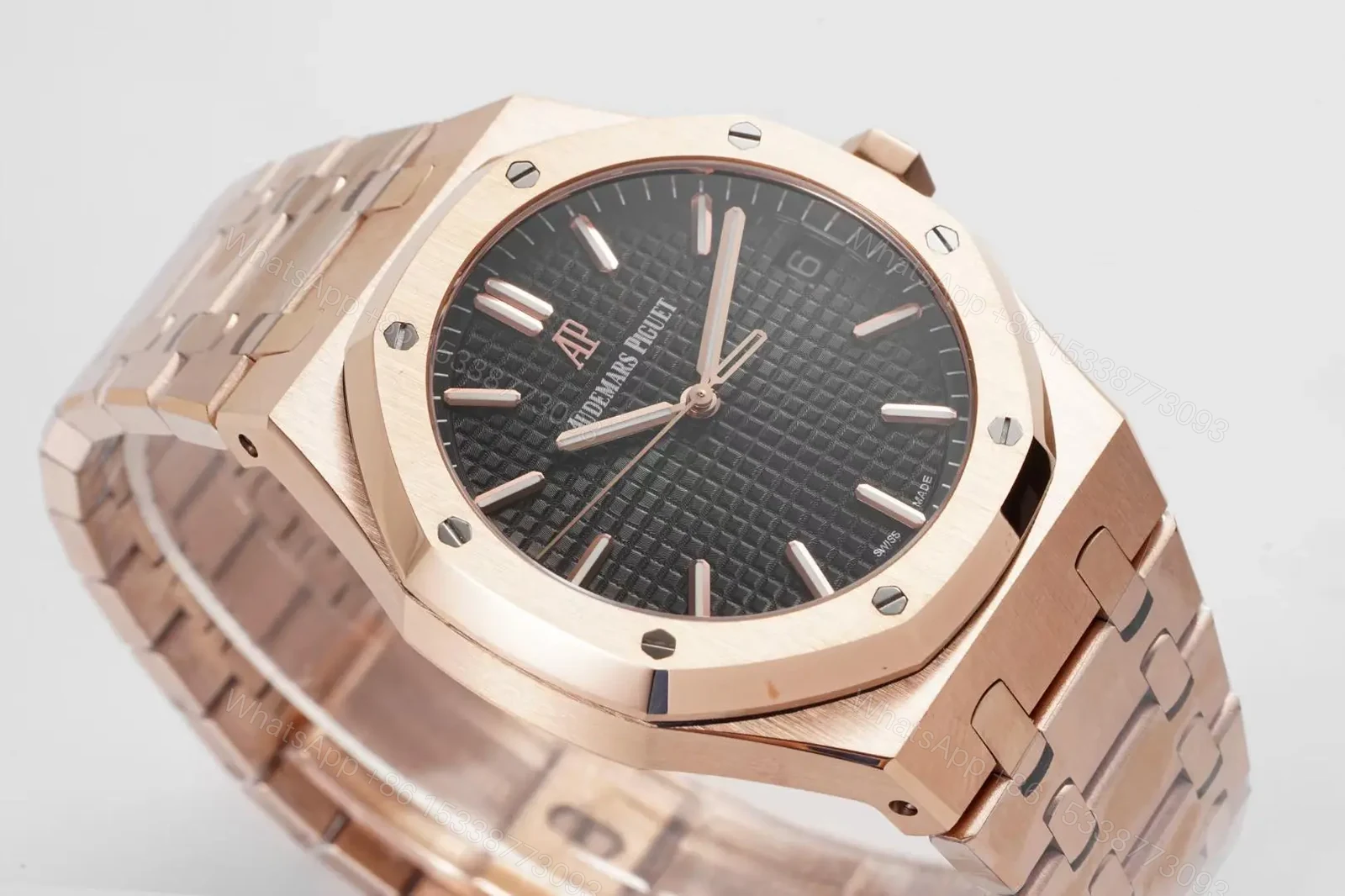 View 2 of APS Factory Audemars Piguet Royal Oak 15500 Rose Gold Black Dial Watch