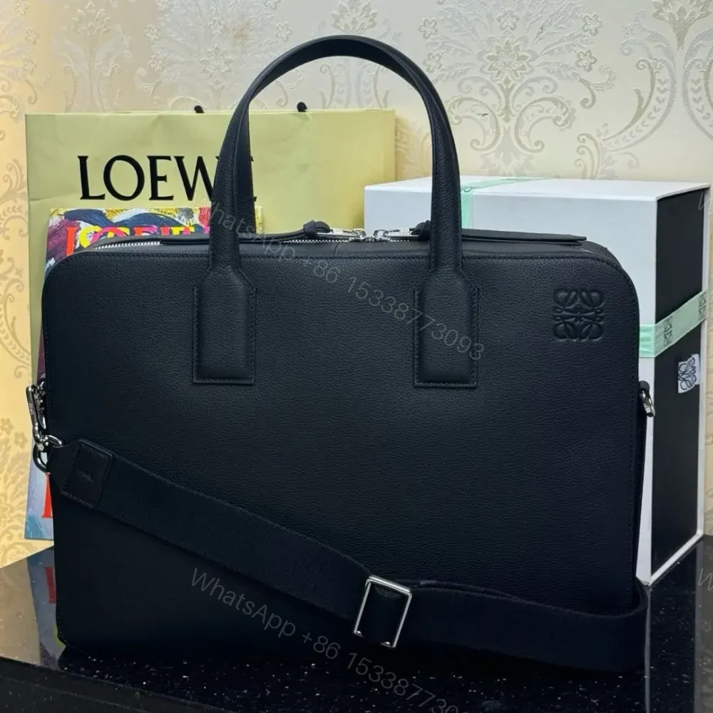 高仿Loewe*Goya系列1100小牛皮男士公文包黑色免檢版 — view 1