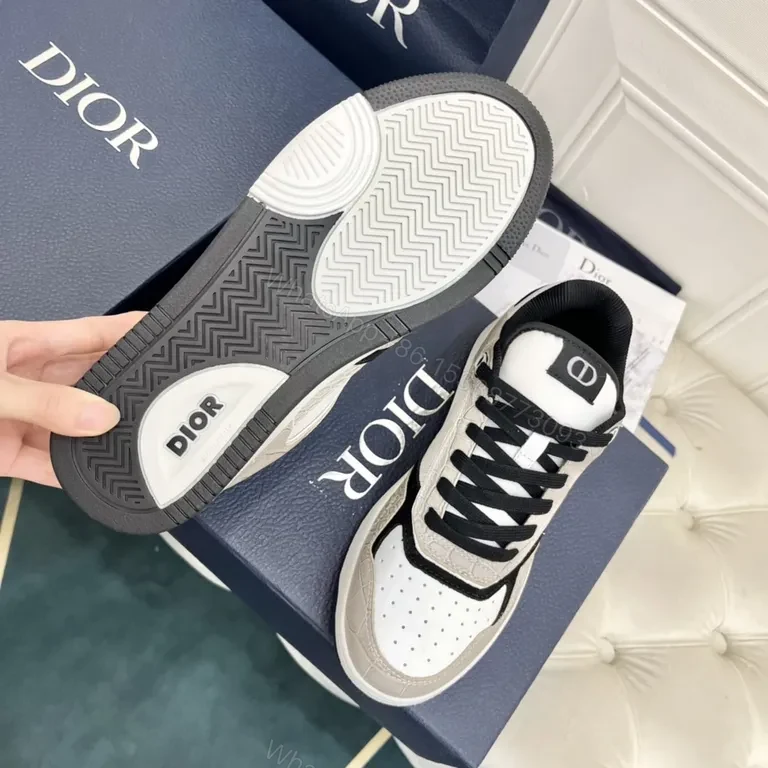 View 3 of Croc-Embossed Dior High-Top Sneakers: Luxury Texture, Street Presence