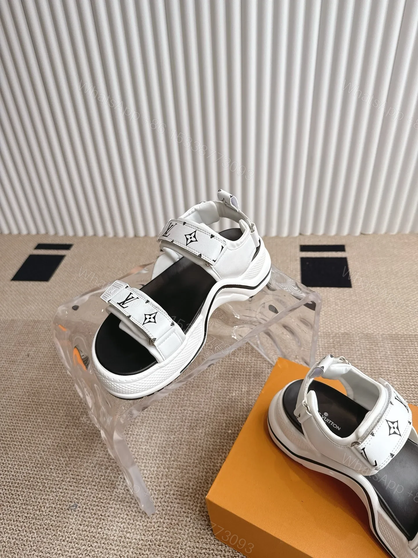View 6 of LV Women White Synthetic Strap Sandals