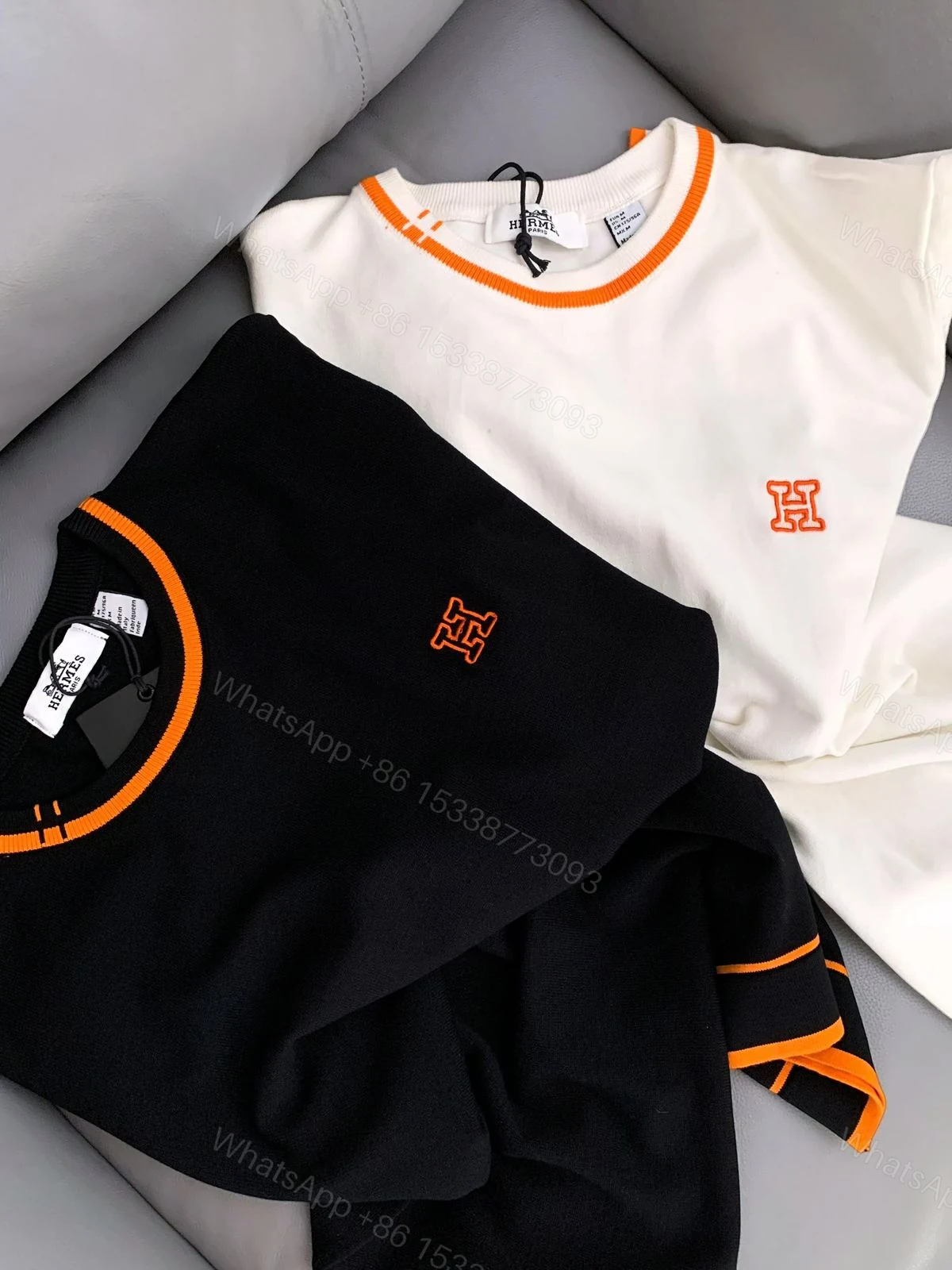 View 10 of FIRST COPY HERMES DESIGNER KNITTED ROUND NECK SUMMER T-SHIRT