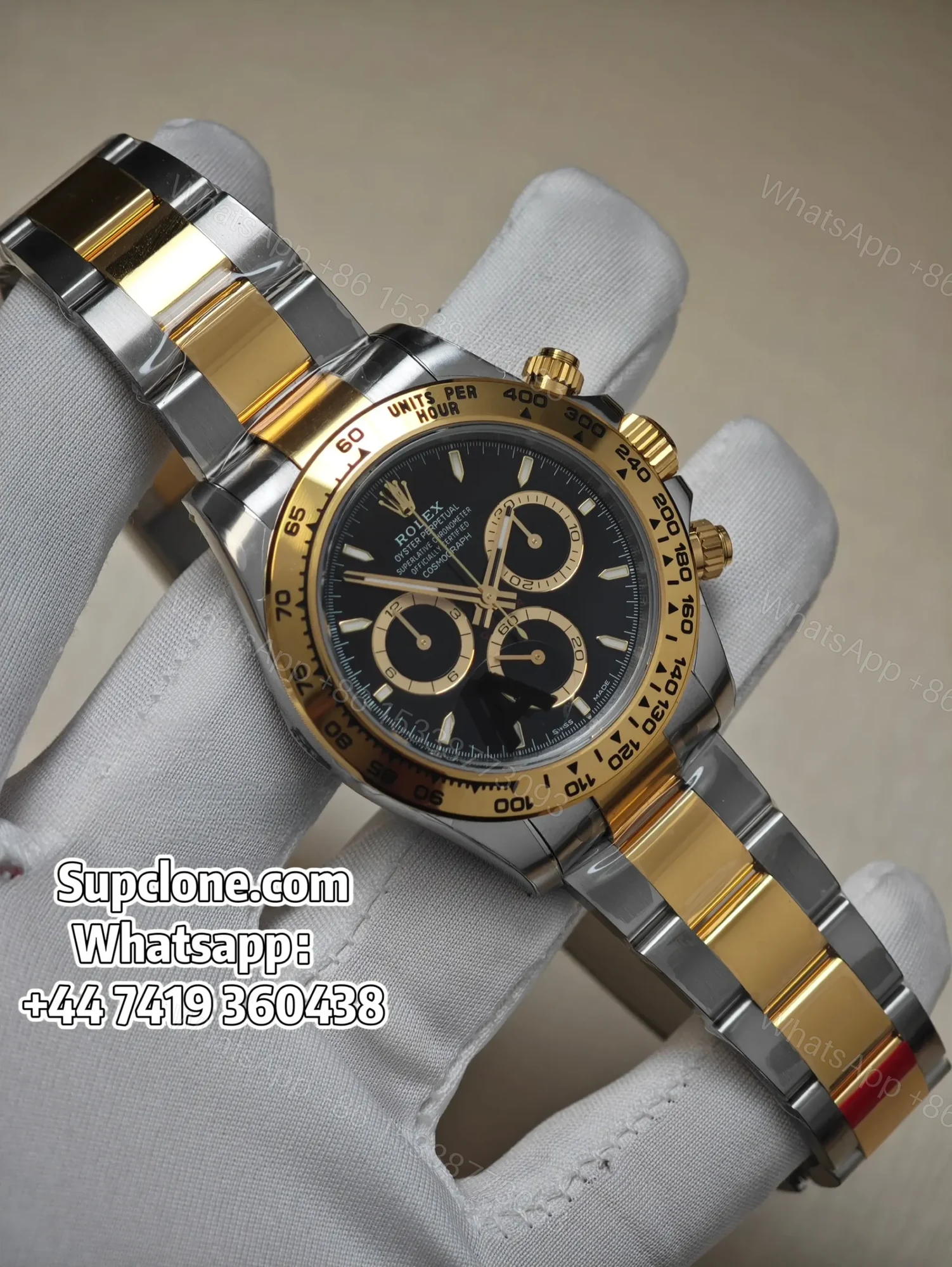 Rolex Super Clone Daytona M126503-0003 Two-Tone Black Dial 4131 Movement — view 1