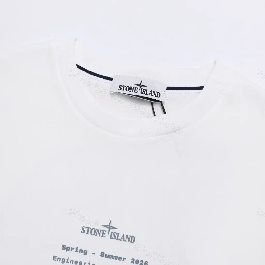 View 2 of White Cotton Blend Tee: Icon Crest, Modern Streetwear Style
