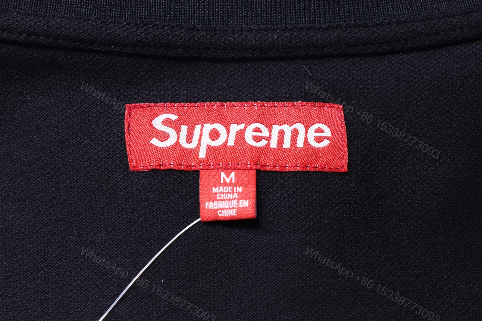 View 4 of Supreme 25SS No.7 Script Embroidered Short-Sleeve Polo Shirt Black