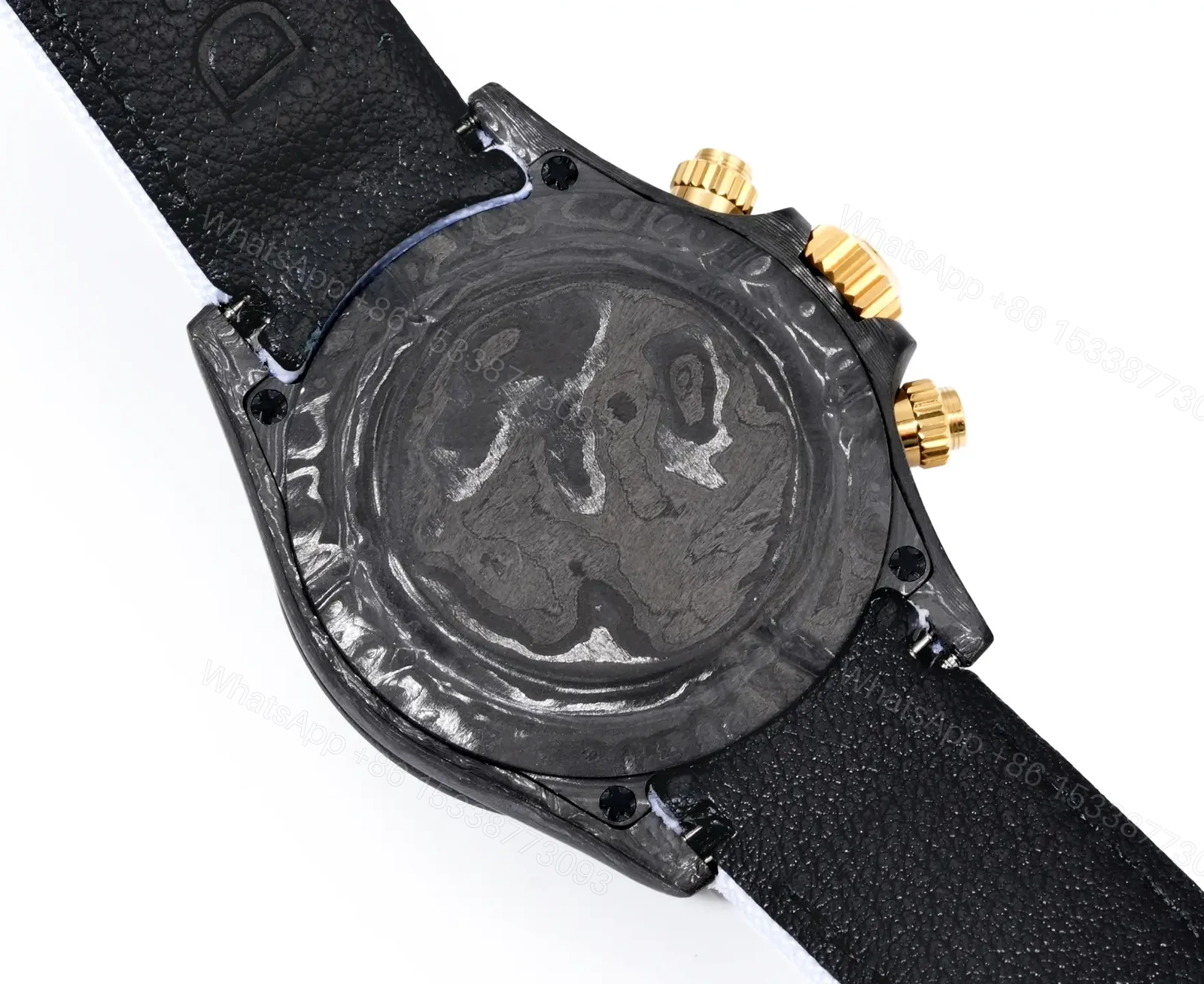 View 8 of Best Rolex Daytona Carbon Art Dial replica 40MM White Fabric Strap Edition RG-DAYTONA-CARBON-ART-WHITE-STRAP-40