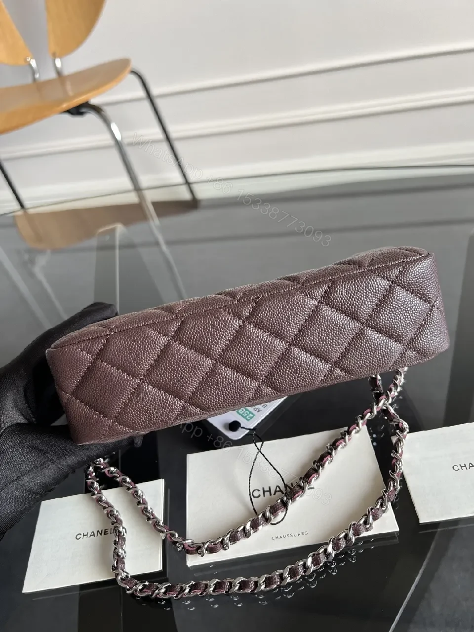 View 3 of Quilted Leather Shoulder Bag: Chic, Versatile Luxury Bag