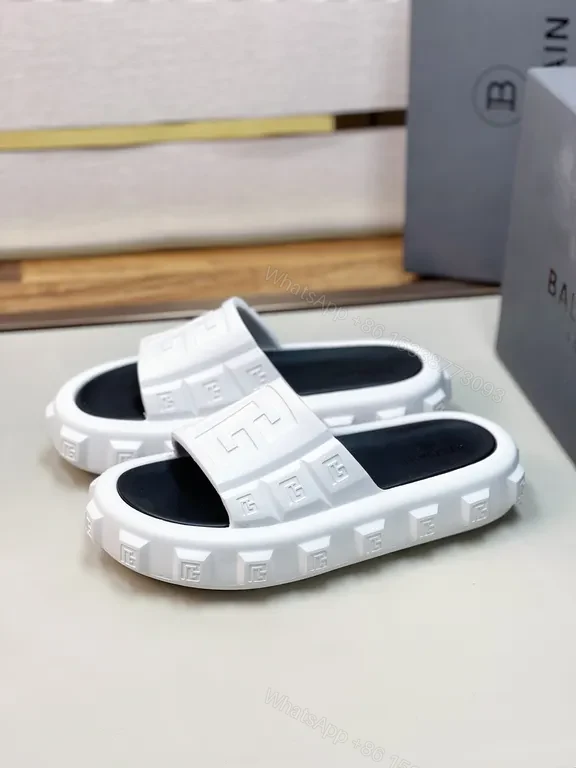 View 2 of White Balmain-Inspired Slide: All-Day Comfort Slip-On