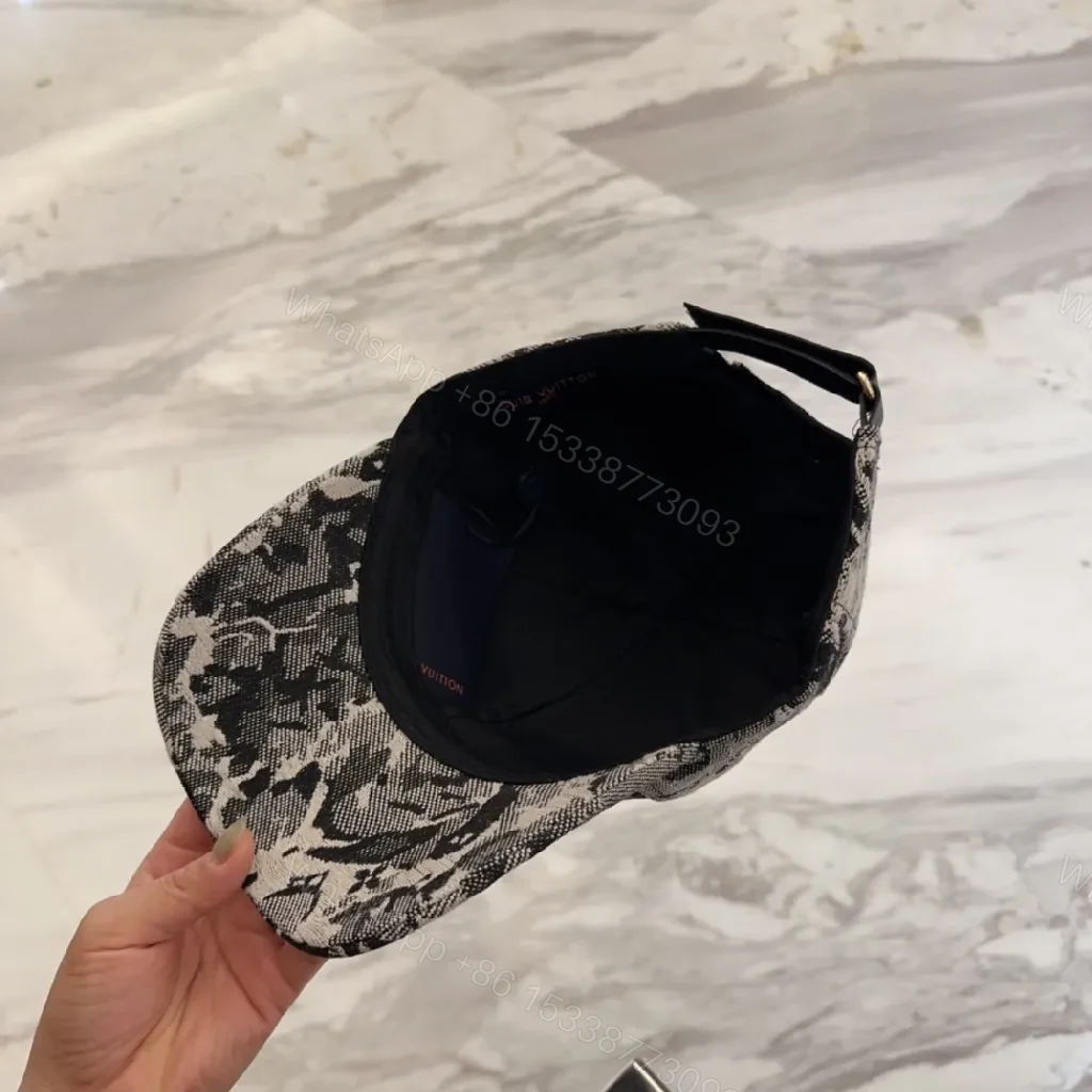 View 8 of Black & White Camouflage Cap with Metallic Emblem (Unisex)