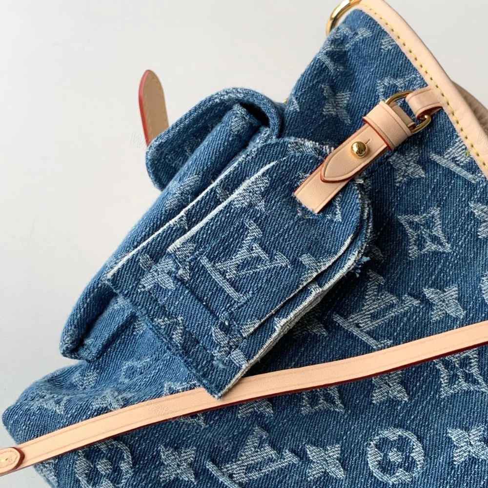 View 8 of Louis Vuitton Carryall Cargo PM Blue Denim 33Cm