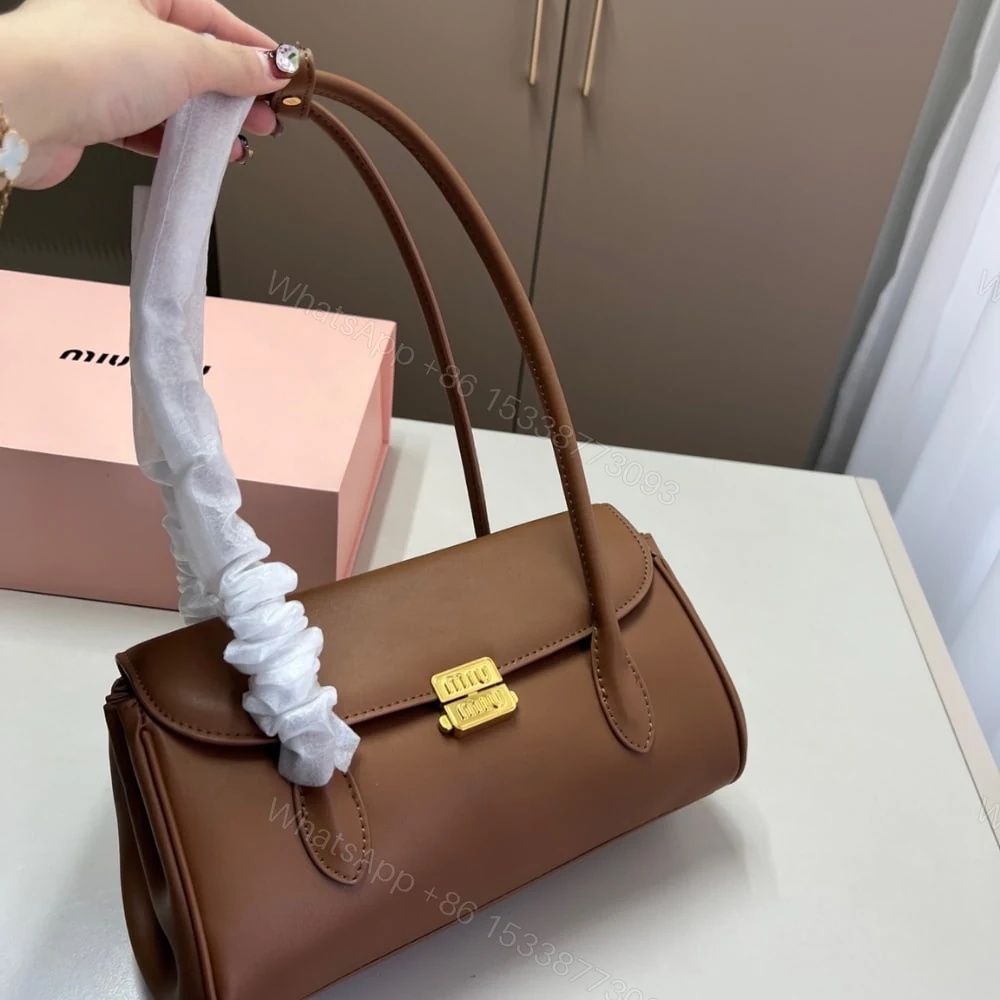 View 2 of MIUMIU SHOULDER BAG BROWN 28CM