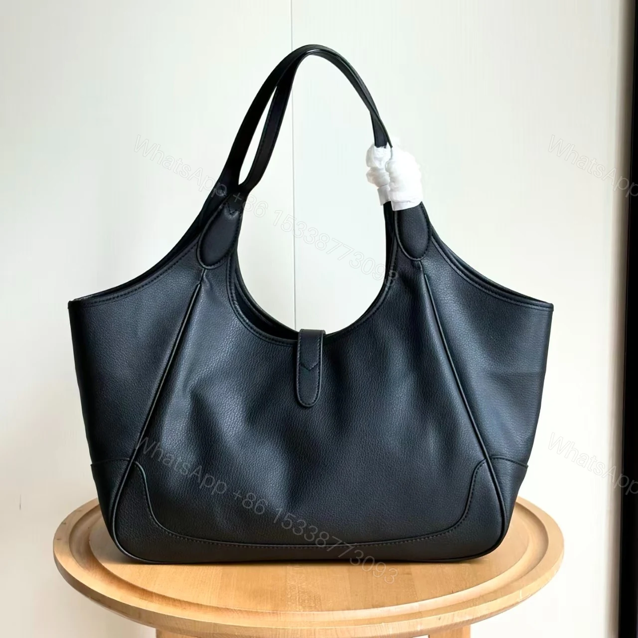 View 4 of Gucci Mercato Medium Tote Bag Black Leather 35cm